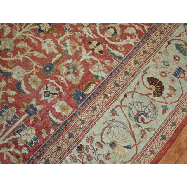 Fine Early 20th Century Antique Persian Sultanabad Carpet For Sale - Image 4 of 6
