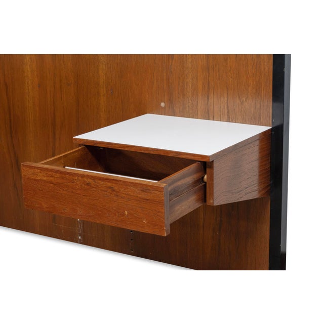 Mid 20th Century George Nelson for Herman Miller Headboard With Floating Nightstands For Sale - Image 5 of 7