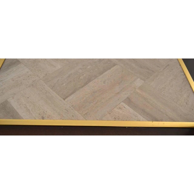 Square End Table With Parquetry Marble Top For Sale - Image 9 of 11