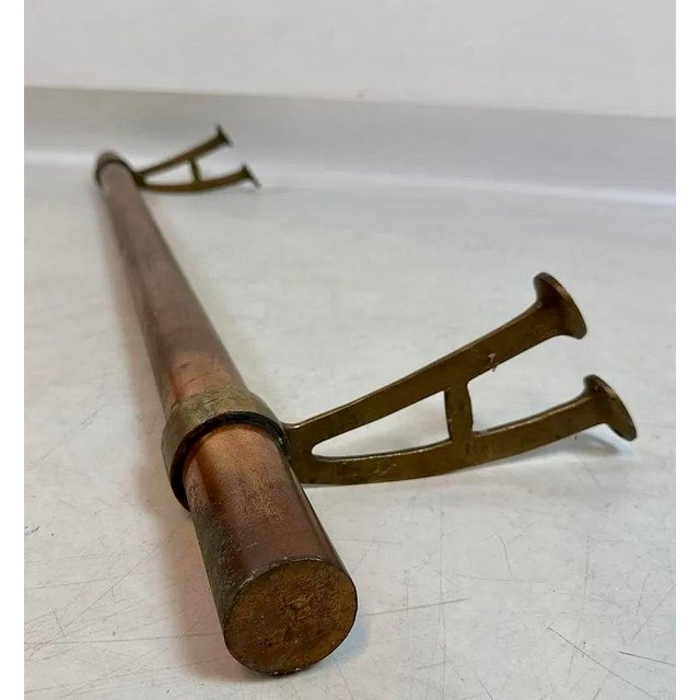Vintage Copper & Brass Foot Rail For Sale - Image 4 of 7