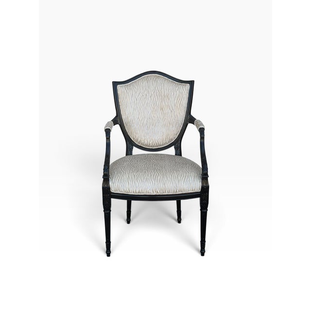 Beige Gianfranco Ferre Home Regency Style Arm Chair For Sale - Image 8 of 9