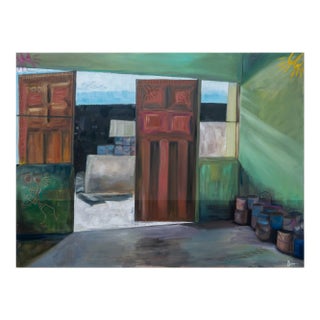 First Lunch, Oil and Pastel on Canvas, Seromo Okoro (2025) For Sale