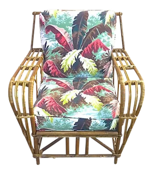 Rattan Mid-Century Modern Club Chair