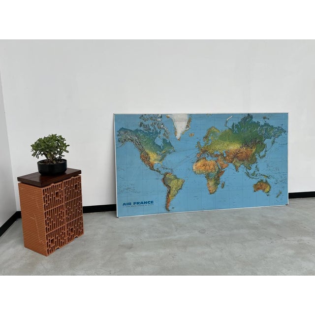 Former Air France Planisphere by Permalux, 1970s For Sale - Image 14 of 15
