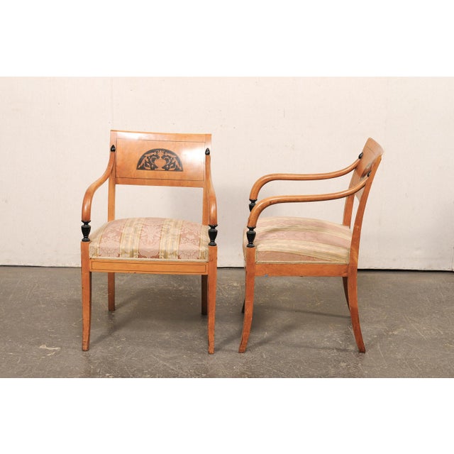 Pair of Mid 19th Century Danish Birch Armchairs For Sale - Image 12 of 13