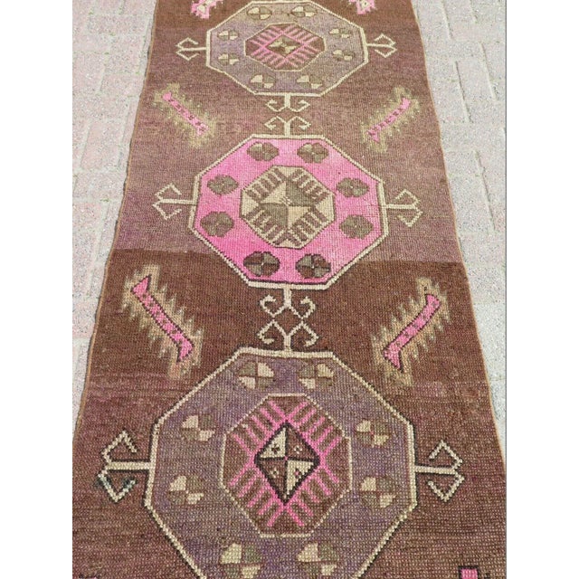 1960s Vintage Turkish Runner Rug - 35"x 146" For Sale In Raleigh - Image 6 of 11