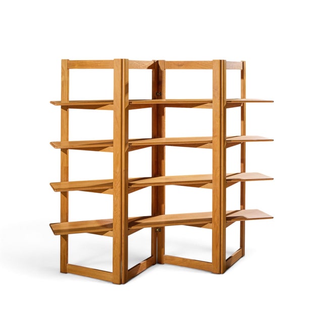 Kurt Østervig Style Mid Century Teak Bookshelf Room Divider This bookshelf room divider measures: 72 wide x 16.5 deep x...