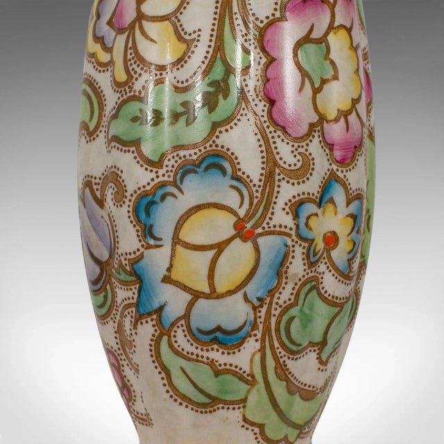 1950s Ceramic Flower Goblet Urn Vase For Sale - Image 12 of 13