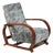 Czech Art Deco Walnut and Chrome Reclining Armchair, 1930s For Sale