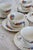 Earthenware Tea Cups and Saucers with Polychrome Floral Patterns from Royal Sphinx, Maastricht, Belgium, Set of 6 For Sale - Image 6 of 9