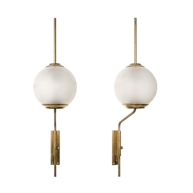 1950s LP11 Pallone Wall Lamps by Luigi Caccia Dominioni for Azucena, 1950s, Set of 2 For Sale - Image 5 of 6
