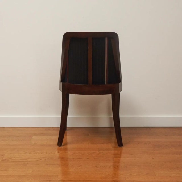 1930s 1930s Set of Six French Walnut Art Deco Dining chairs For Sale - Image 5 of 10