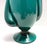 Vintage Teal Encased and Hand-Blown Murano Glass Flower Vase, Italy, 1960s For Sale - Image 9 of 12
