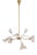 Vintage Flex Pendant Light with Eight Arms in Brass and Acrylic, 1970 For Sale