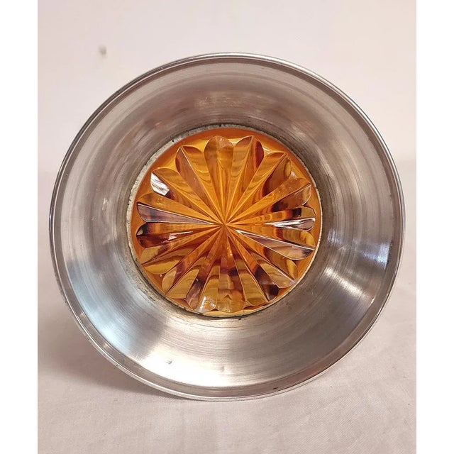 Glass Vase with Silver Base, Italy, 1960s For Sale - Image 9 of 10