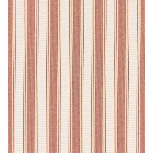 Sample - The House of Scalamandré Shirred Stripe Fabric, Soft Coral For Sale