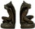 1910s Large & Unusual Antique Native American Indian Motif Bronze Clad Bookends Signed Ruhl - Circa 1910s For Sale - Image 5 of 18