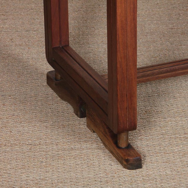 French Dining Table in Wood and Brass, 1940 For Sale - Image 12 of 12
