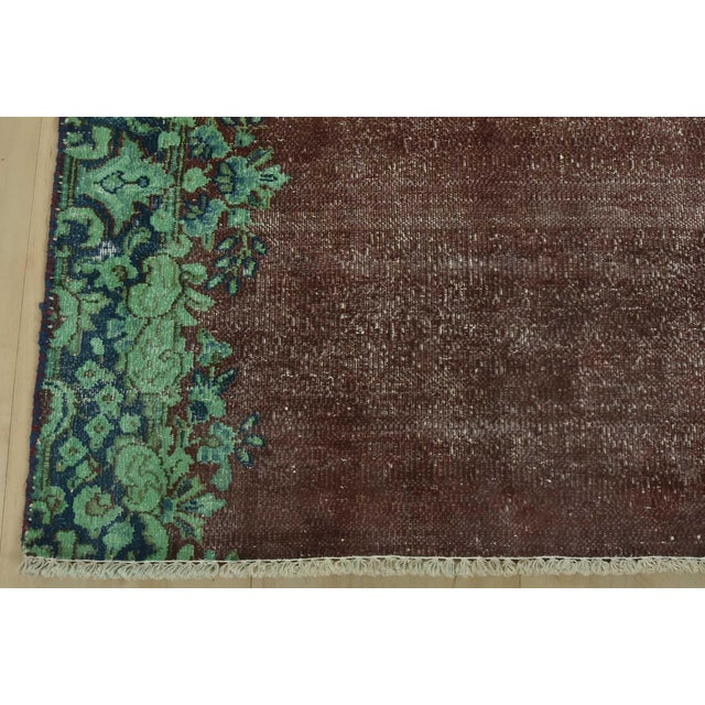 Kerman Runner 2’6” X 9’9” Red Wool Vintage Distressed Hand-Knotted Rug For Sale - Image 9 of 12