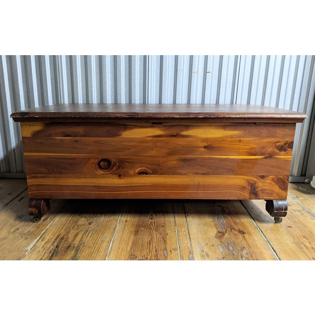 Antique HillHoel Mfg. Co. Red Cedar Chest With Casters Chairish