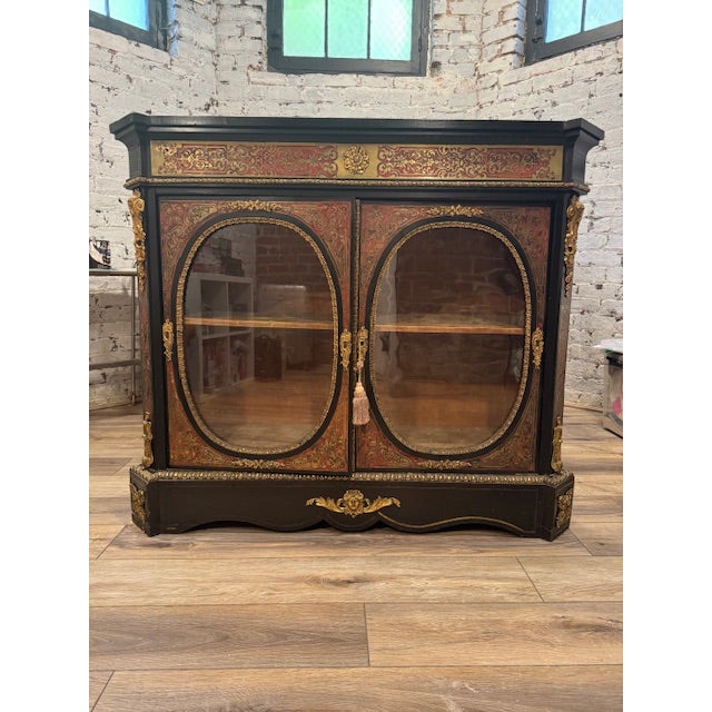 Antique French Napoleon III Boulle Marquetry Side Table C 1870 For Sale - Image 4 of 7