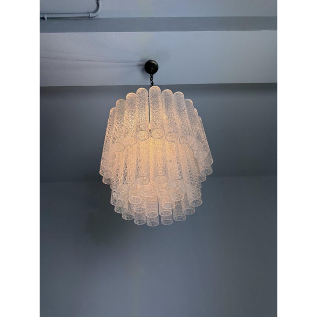 Mid-Century Modern Murano Glass Chandelier in the style of Venini, 1950s For Sale - Image 9 of 16
