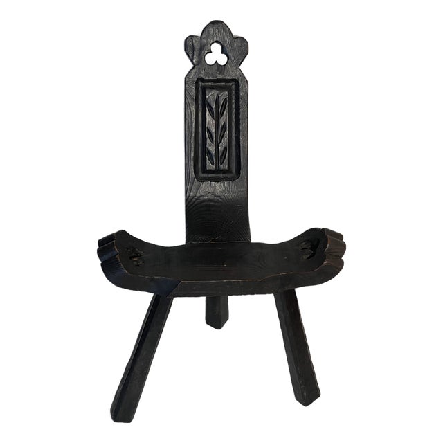 Antique Spanish Architectural Tripod Chair For Sale