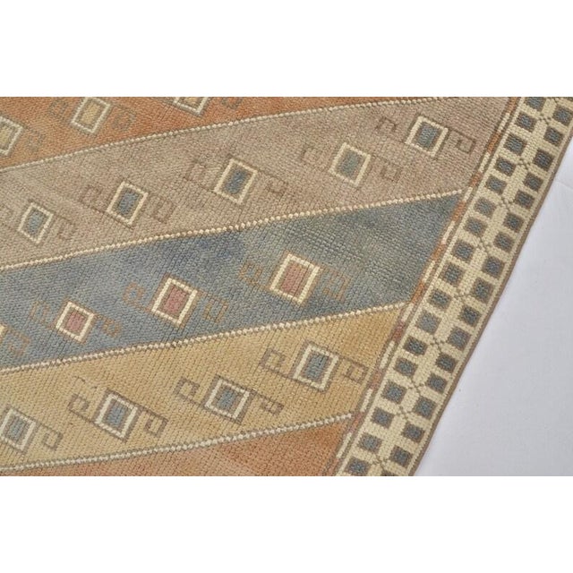 Textile 1950s Colorful Diagonal Stripe Runner For Sale - Image 7 of 9