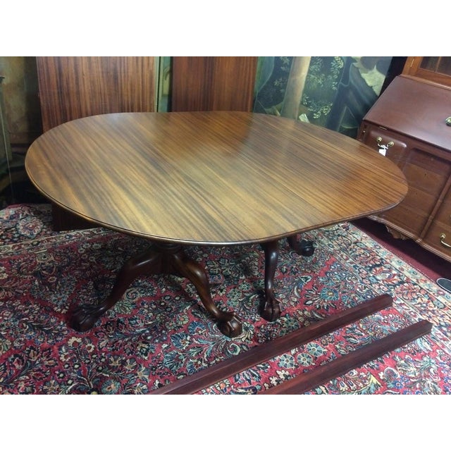 Vintage Colonial Style Dining Table, Two Leaves For Sale - Image 6 of 16