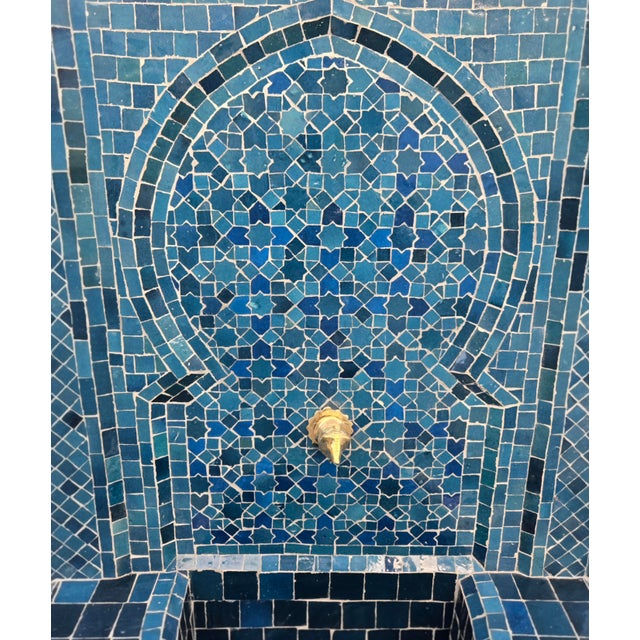 Just arrived! This beautiful handmade Moroccan mosaic tile fountain is crafted in Marrakech, Morocco, showcasing a lively...
