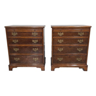 Burr Walnut Chests of Drawers, 1920, Set of 2 For Sale
