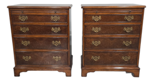 Burr Walnut Chests of Drawers, 1920, Set of 2
