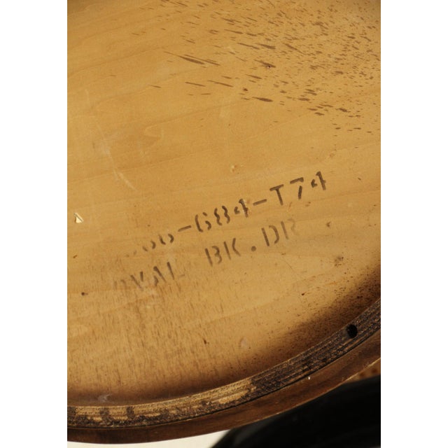Mid 20th Century Oval Side Table With Marble Top For Sale - Image 10 of 10