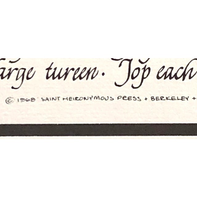 Russian Beef Borsch recipe out of print mid century Lino cut by the late David Lance Goines (May 29, 1945 – February 19,...