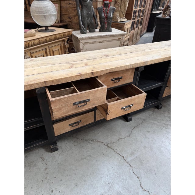 Wood Larrge Early 20th Century Workbench For Sale - Image 7 of 16