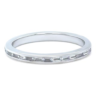 14ct White Gold Diamond Full Eternity Ring 0.45ct 2.2g, Size 6 For Sale
