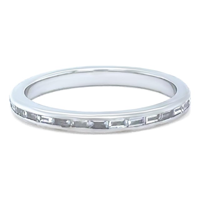 14ct White Gold Diamond Full Eternity Ring 0.45ct 2.2g, Size 6 For Sale
