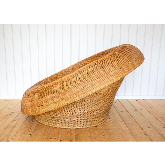 Mid-Century Modern Sculptural Wicker Basket Lounge Chair by Isamu Kenmochi, 1970s For Sale - Image 6 of 18