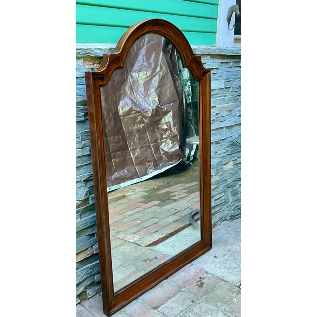 Vintage French Country Oak Wall Mirror and part of a full bedroom set that has matching headboard in a separate listing...