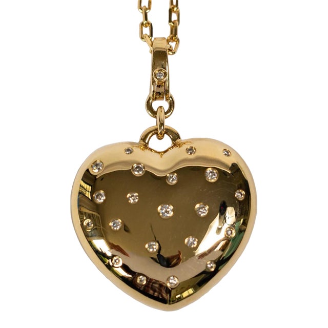 Rocks With Soul Extra Large Scattered Diamond Puffed Heart Charm For Sale