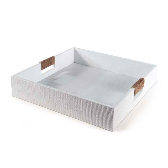 Not Yet Made - Made To Order Regina Andrew Logia Square Tray Large in White For Sale - Image 5 of 5