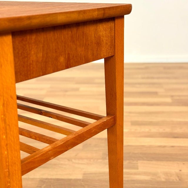 Side Table in Teak & Beech, Sweden, 1950s-1960s For Sale - Image 6 of 9