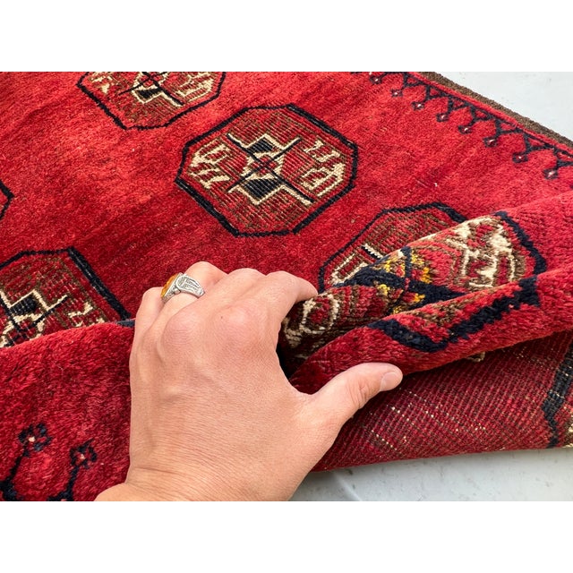 1980s Vintage Turkmen Bokhara Tekke Gul Runner - 2'11" X 9'10" For Sale - Image 5 of 10