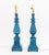 Metal Modern Blue Painted Ceramic Table Lamps, Pair For Sale - Image 7 of 7