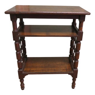 Antique Arts and Crafts Oak Side Table by Leonard Wyburd, 1890 For Sale