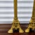 Traditional 24'' Tall Antique Gold Gilt Brass Church Candlestick Holders - a Pair For Sale - Image 3 of 7