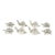 Set of 8 Silver-Tone Snail & Turtle Place Card Holders – Whimsical / Coastal Cottage For Sale