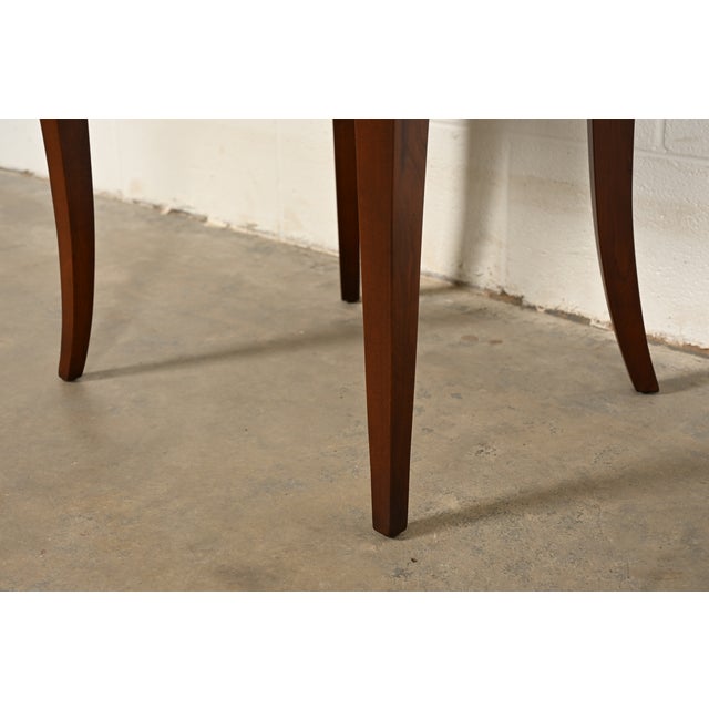 Michael Taylor for Baker Furniture Klismos Cherry Wood and Cane Side Chairs or Dining Chairs, Newly Refinished For Sale - Image 12 of 15