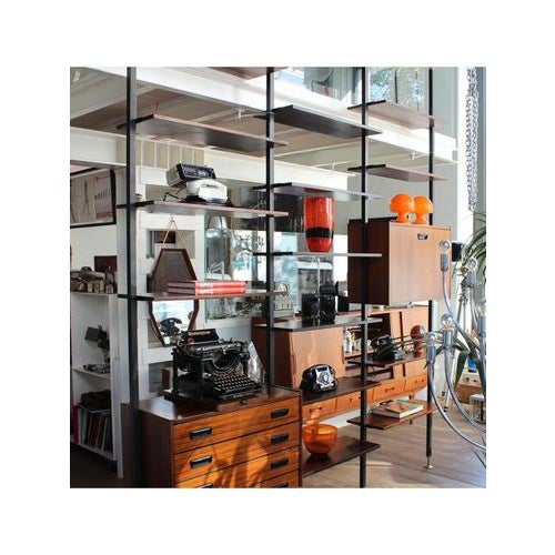 Type 'Giulia' floor-to-ceiling bookcase Date 1960-69 Origin Italy Materials Teak, Iron Model Modular (3 modules)...