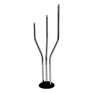 Tubular Chrome Frame Floor Lamp attributed to Goffredo Reggiani, 1970s For Sale